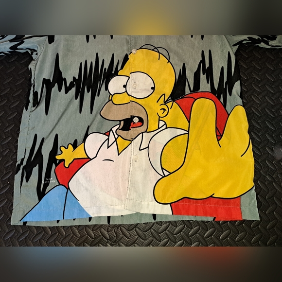 Vintage y2k simpsons button / Hawaiian shirt / all over print shirt - Picture 3 of 12